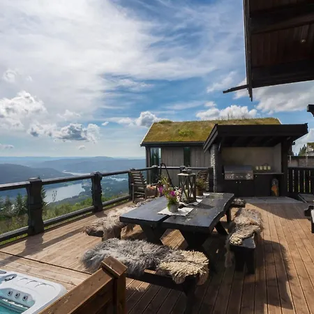 Norefjell - Storhytte Med Jacuzzi Og Fantastisk Beliggenhet 여관 Noresund